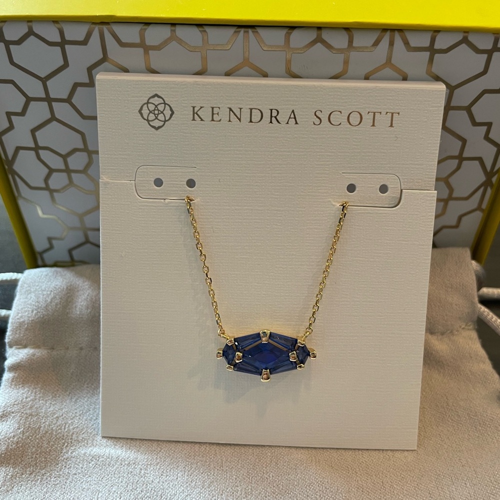 Kendra Scott Blue and Gold Necklace